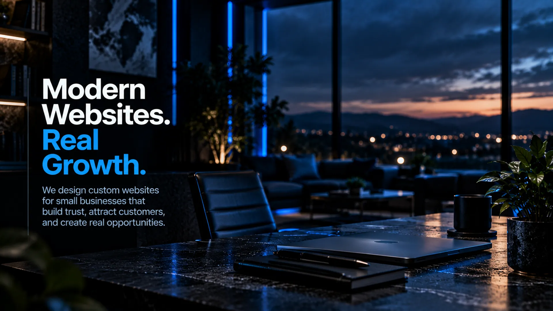 Modern websites, real growth. Custom websites for small businesses that build trust, attract customers and create real opportunities.